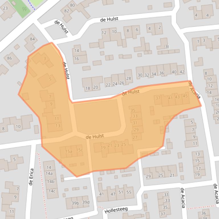 Kaart van postcodegebied 5831SC.