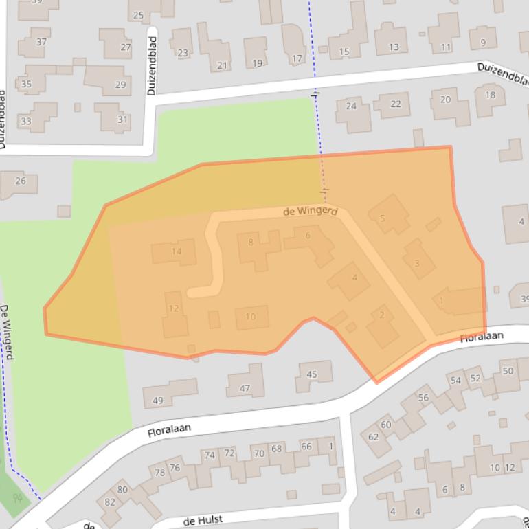 Kaart van postcodegebied 5831SK.