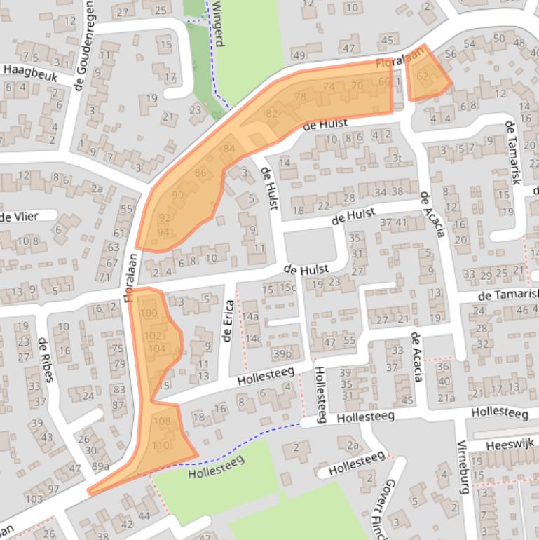 Kaart van postcodegebied 5831TB.