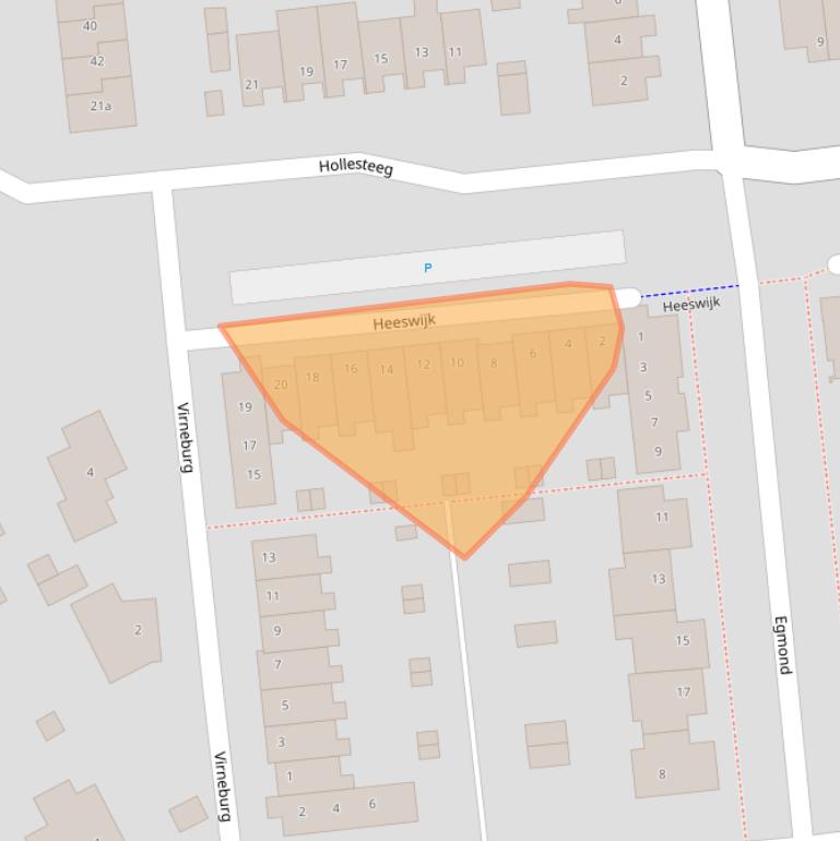 Kaart van postcodegebied 5831TL.