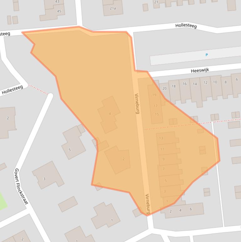 Kaart van postcodegebied 5831TP.