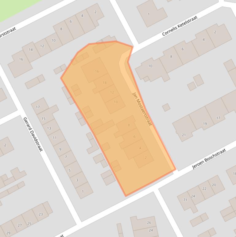 Kaart van postcodegebied 5831VB.