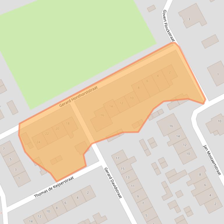 Kaart van postcodegebied 5831VC.