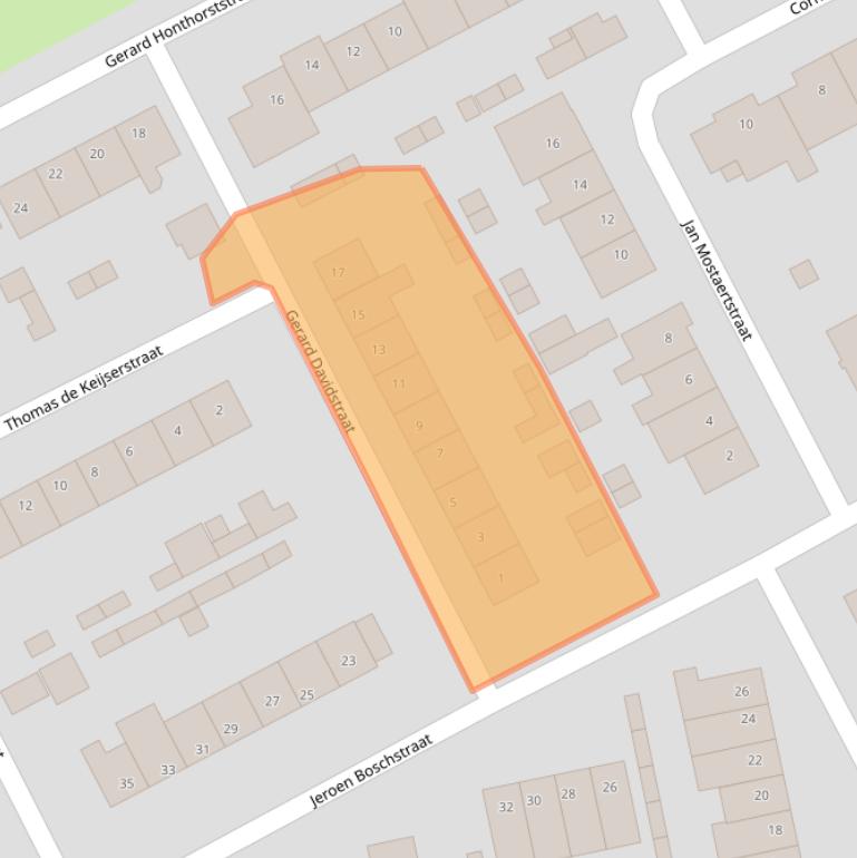 Kaart van postcodegebied 5831VD.