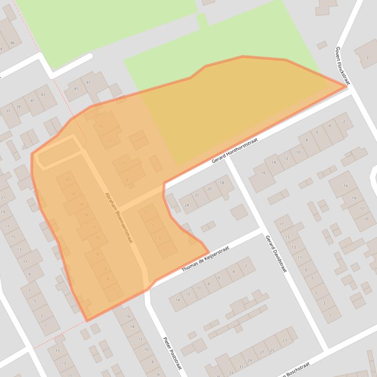 Kaart van postcodegebied 5831VE.