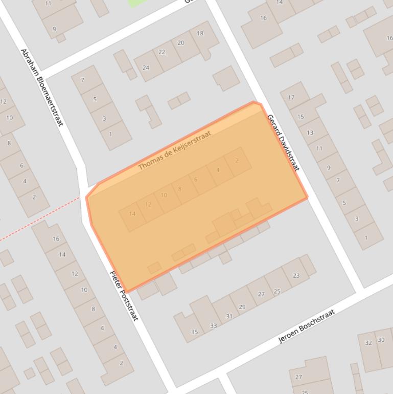 Kaart van postcodegebied 5831VG.