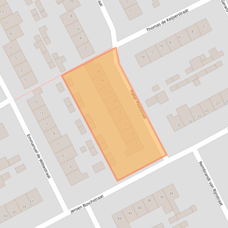 Kaart van postcodegebied 5831VH.