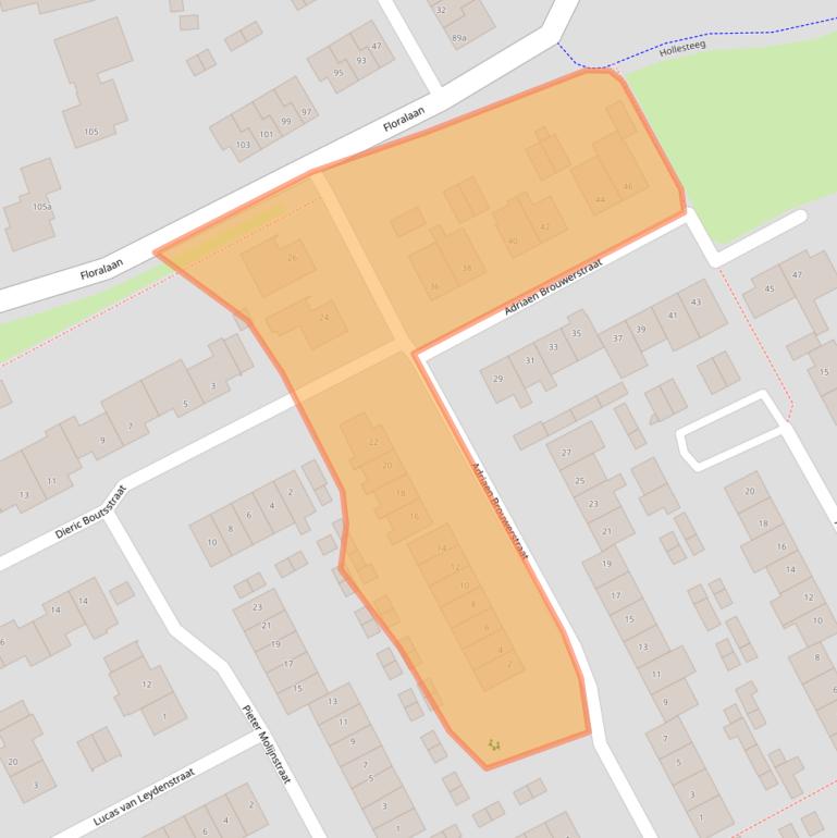 Kaart van postcodegebied 5831VK.