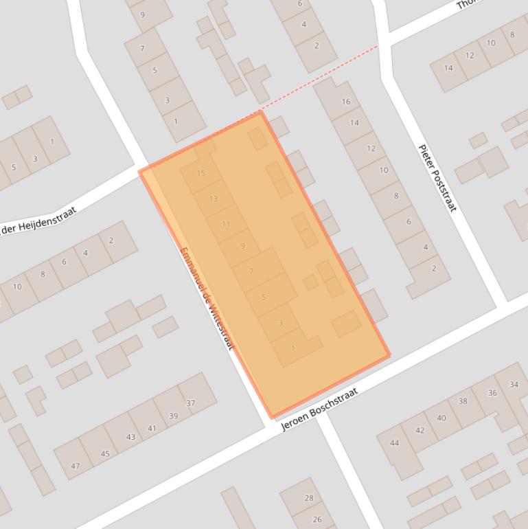 Kaart van postcodegebied 5831VL.