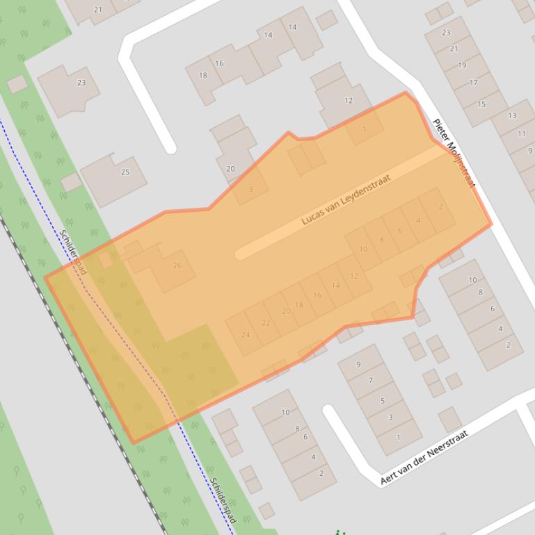 Kaart van postcodegebied 5831VM.