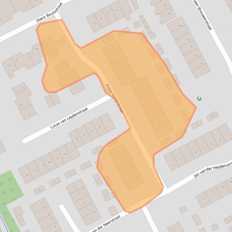 Kaart van postcodegebied 5831VP.