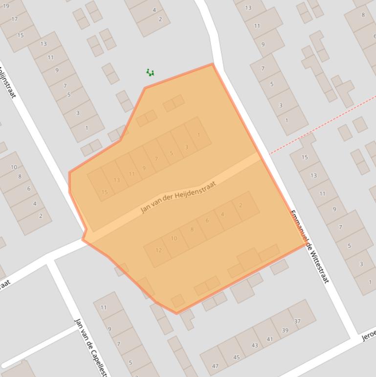 Kaart van postcodegebied 5831VS.