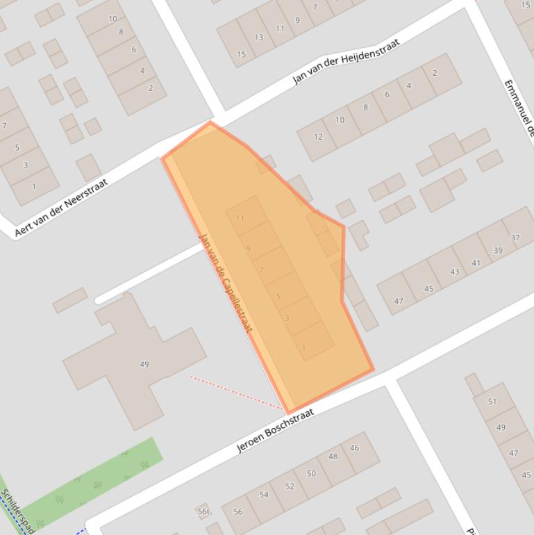 Kaart van postcodegebied 5831VT.