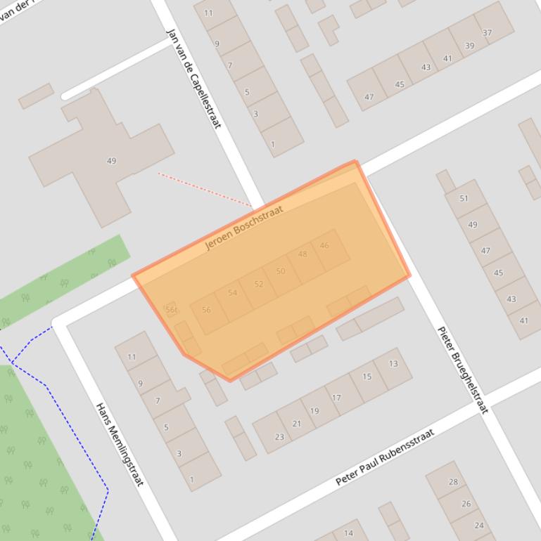 Kaart van postcodegebied 5831VX.