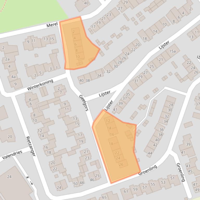 Kaart van postcodegebied 5831WB.