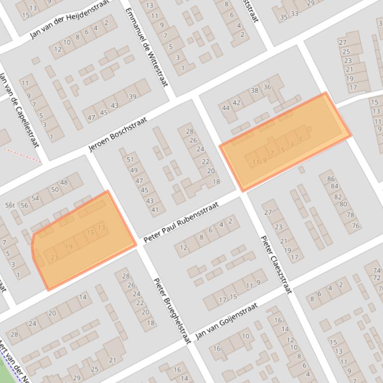 Kaart van postcodegebied 5831XC.