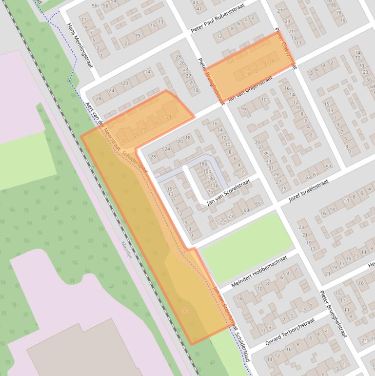Kaart van postcodegebied 5831XE.