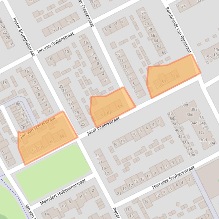 Kaart van postcodegebied 5831XJ.
