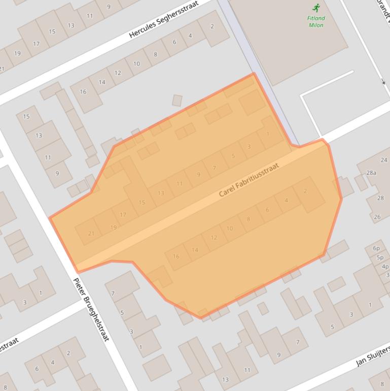 Kaart van postcodegebied 5831XM.