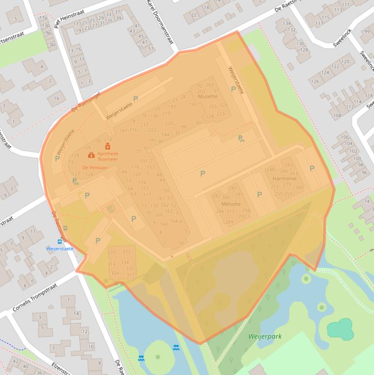 Kaart van postcodegebied 5831ZZ.