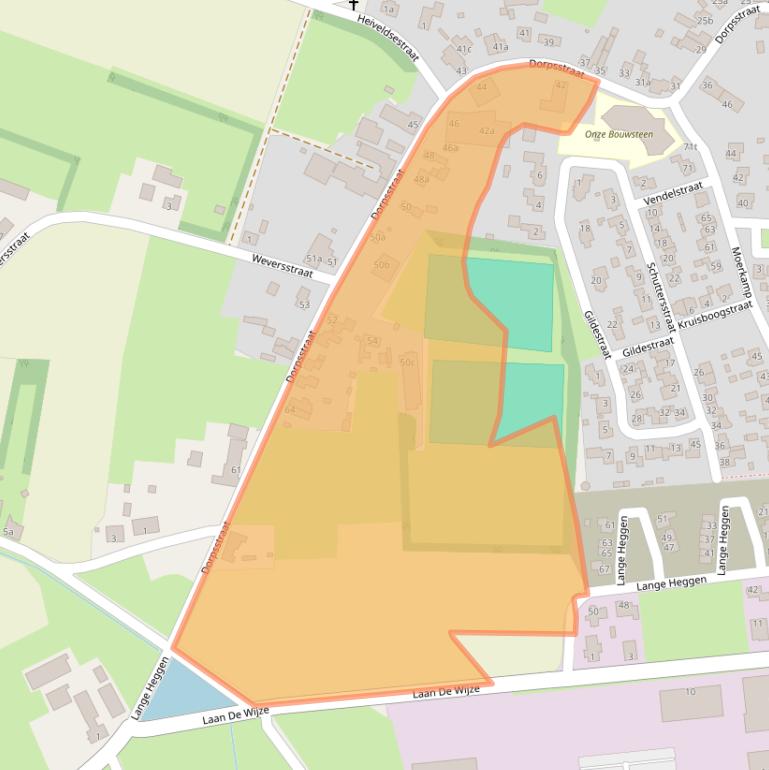Kaart van postcodegebied 5835AJ.
