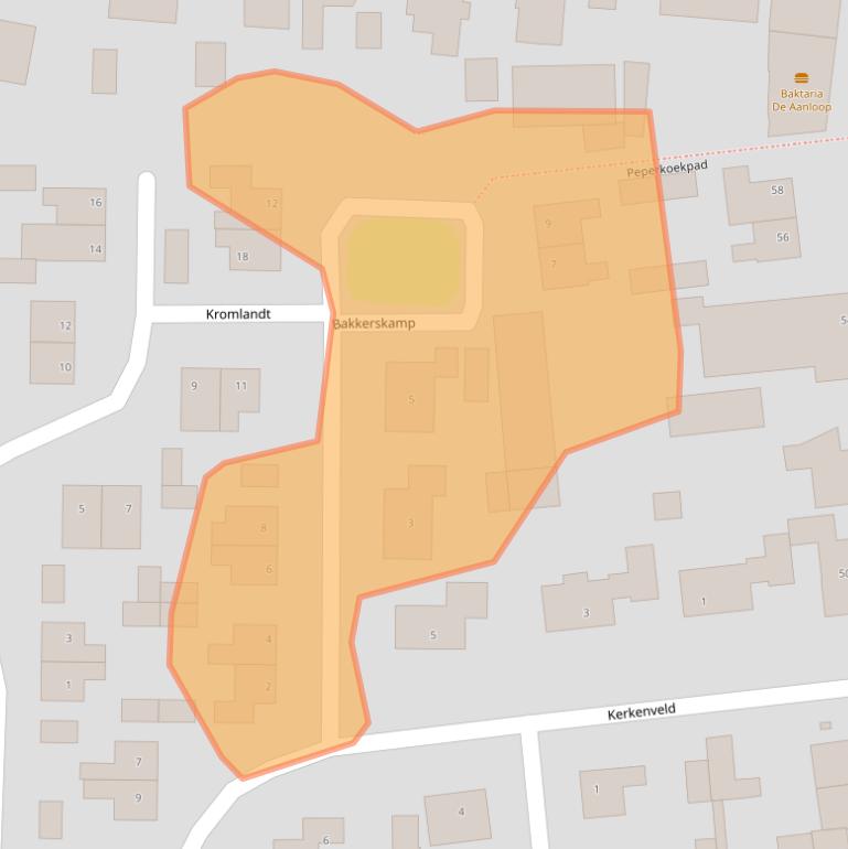 Kaart van postcodegebied 5835AN.