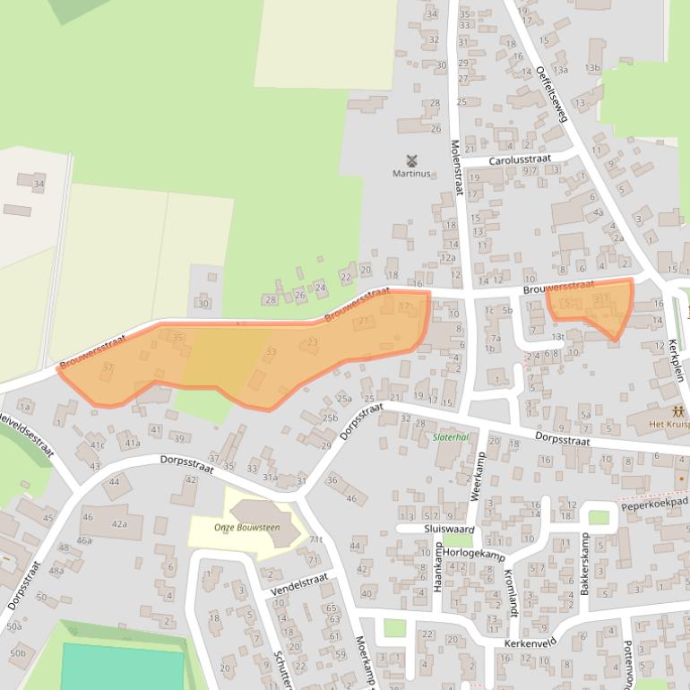 Kaart van postcodegebied 5835AV.