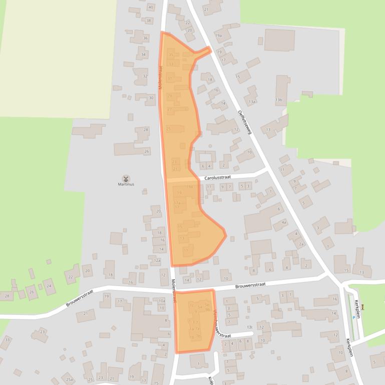 Kaart van postcodegebied 5835AX.
