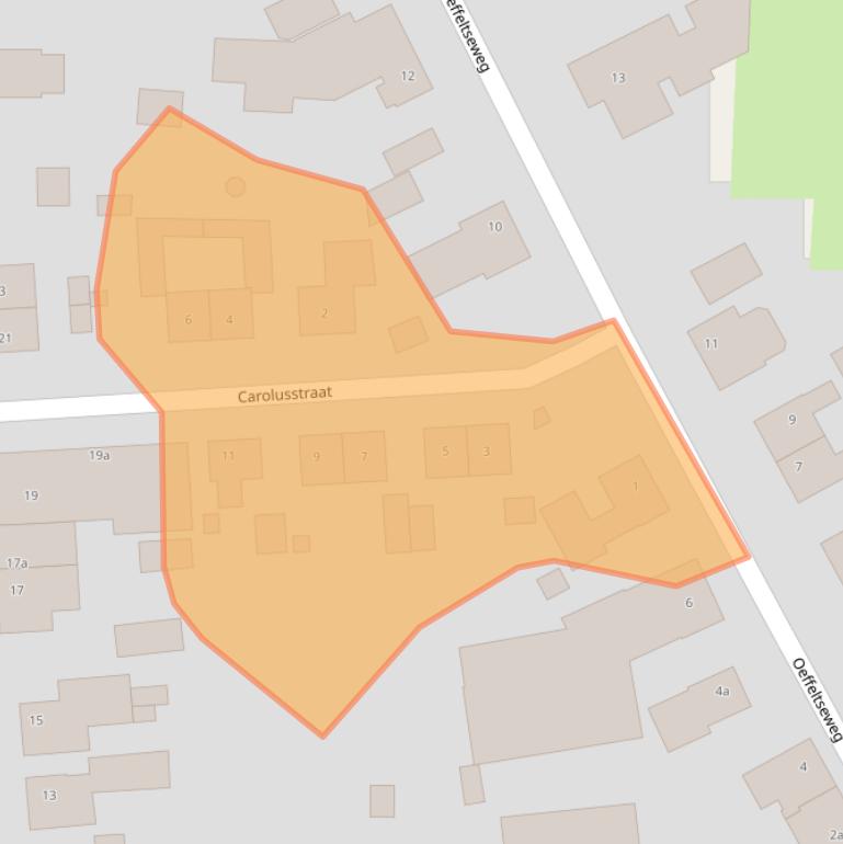 Kaart van postcodegebied 5835BA.