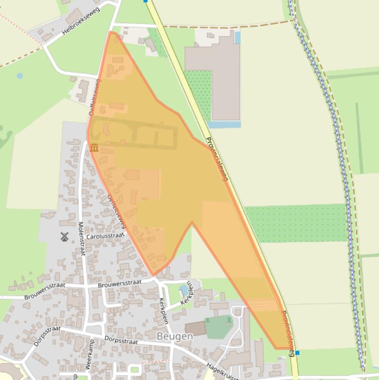 Kaart van postcodegebied 5835BB.