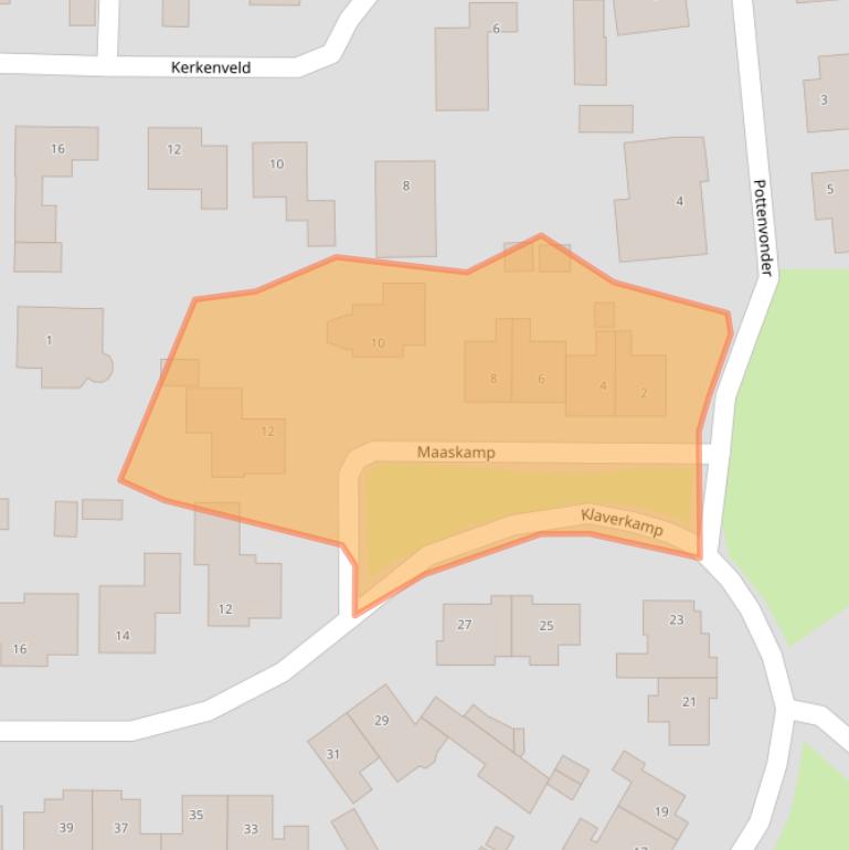 Kaart van postcodegebied 5835BL.