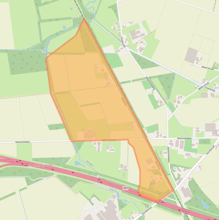 Kaart van postcodegebied 5835CN.
