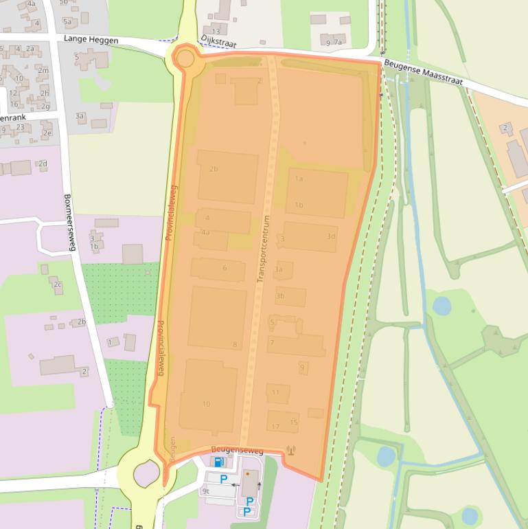 Kaart van postcodegebied 5835CT.