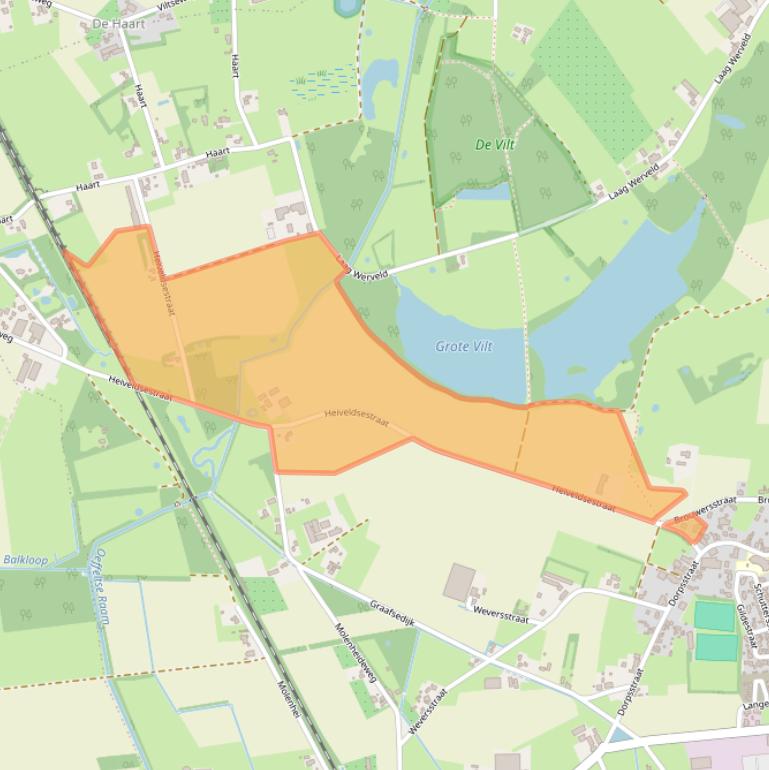 Kaart van postcodegebied 5835CW.