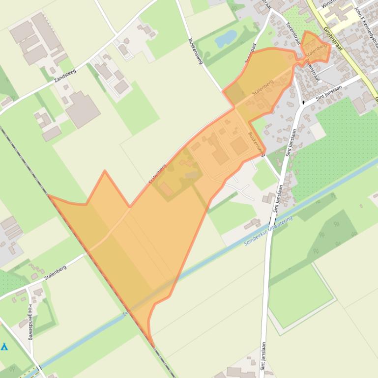 Kaart van postcodegebied 5836AW.