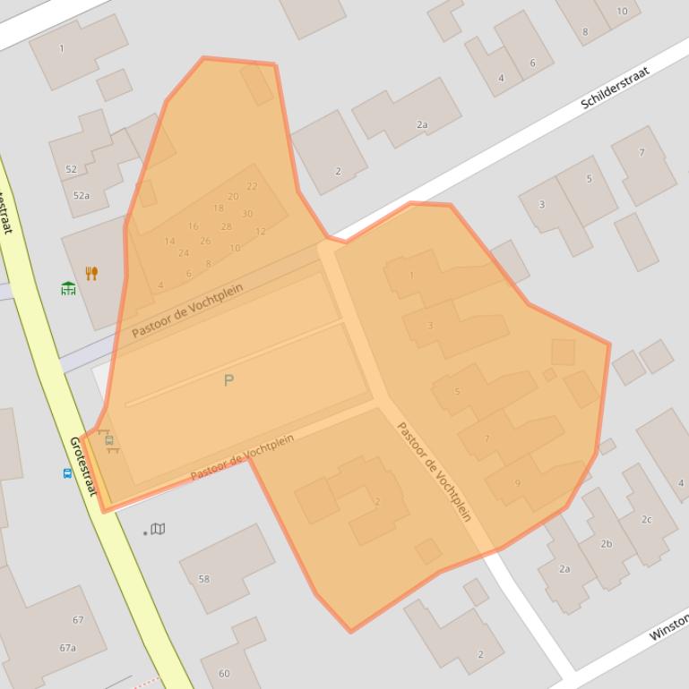 Kaart van postcodegebied 5836BE.