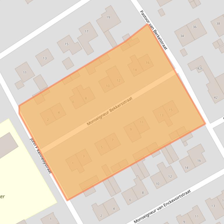 Kaart van postcodegebied 5836BL.