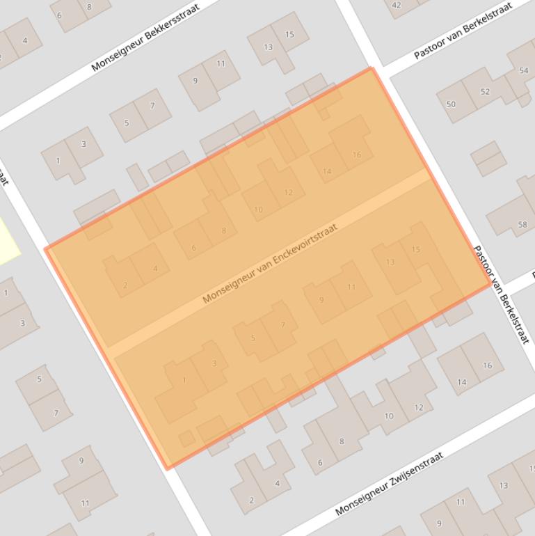 Kaart van postcodegebied 5836BM.