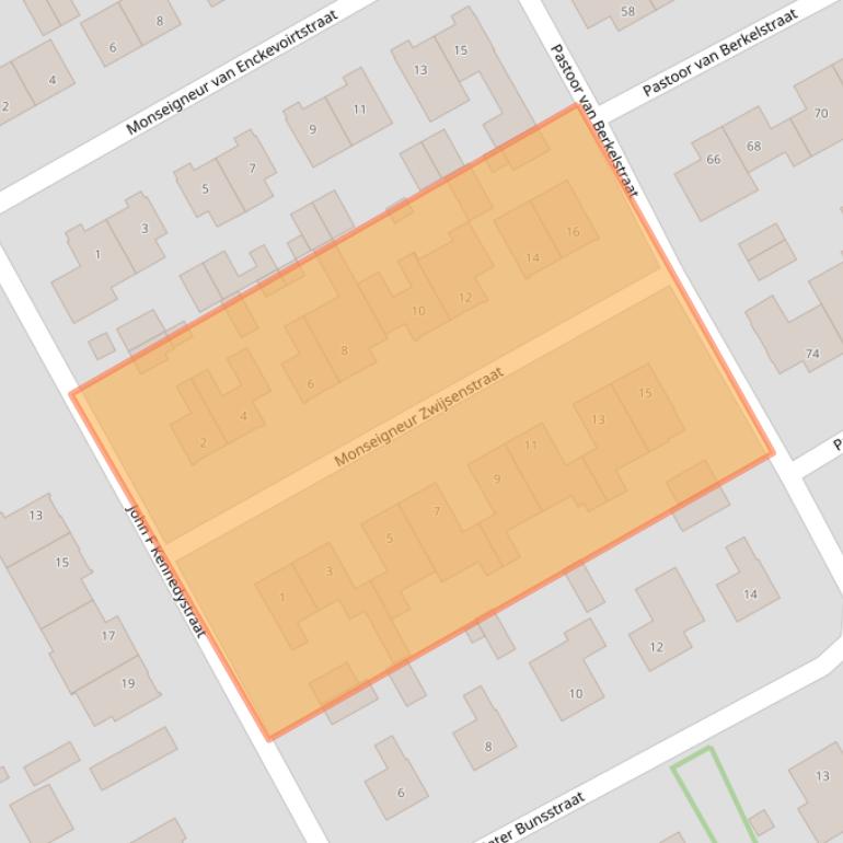 Kaart van postcodegebied 5836BN.