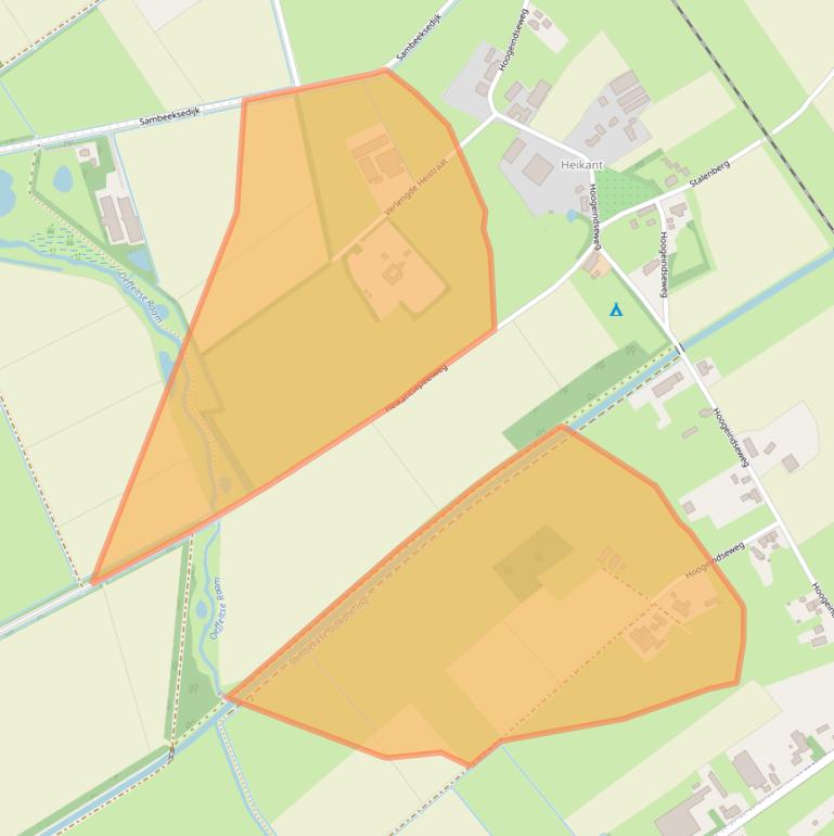 Kaart van postcodegebied 5836CC.