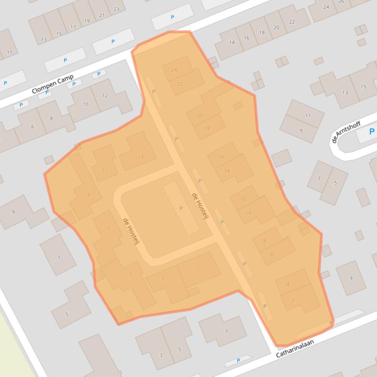 Kaart van postcodegebied 5836EB.