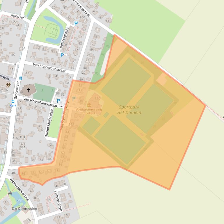 Kaart van postcodegebied 5841AG.