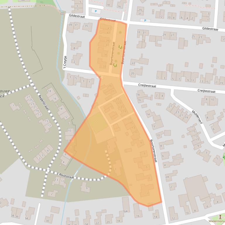 Kaart van postcodegebied 5841AP.