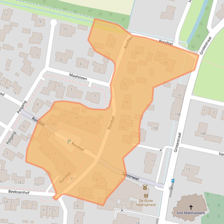 Kaart van postcodegebied 5841BK.