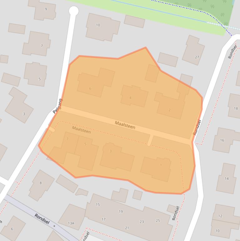 Kaart van postcodegebied 5841BL.