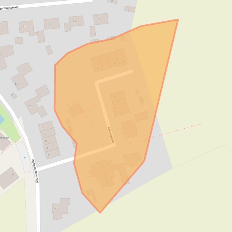 Kaart van postcodegebied 5841BW.