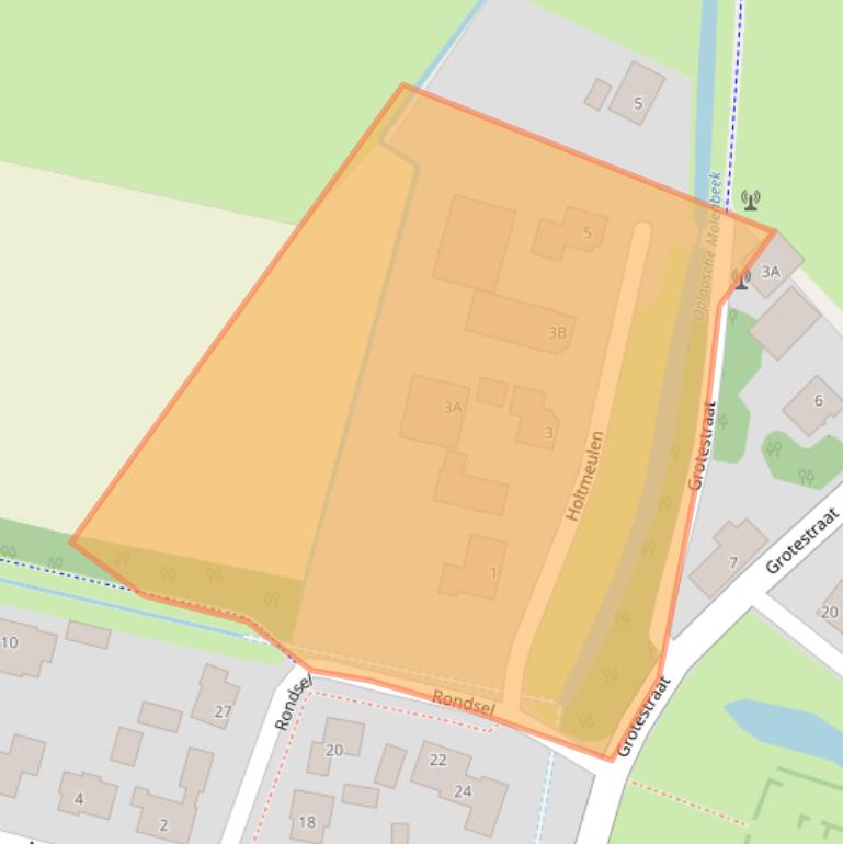 Kaart van postcodegebied 5841BX.