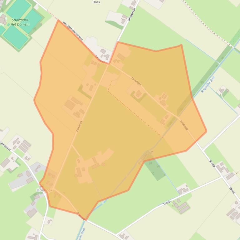 Kaart van postcodegebied 5841CW.