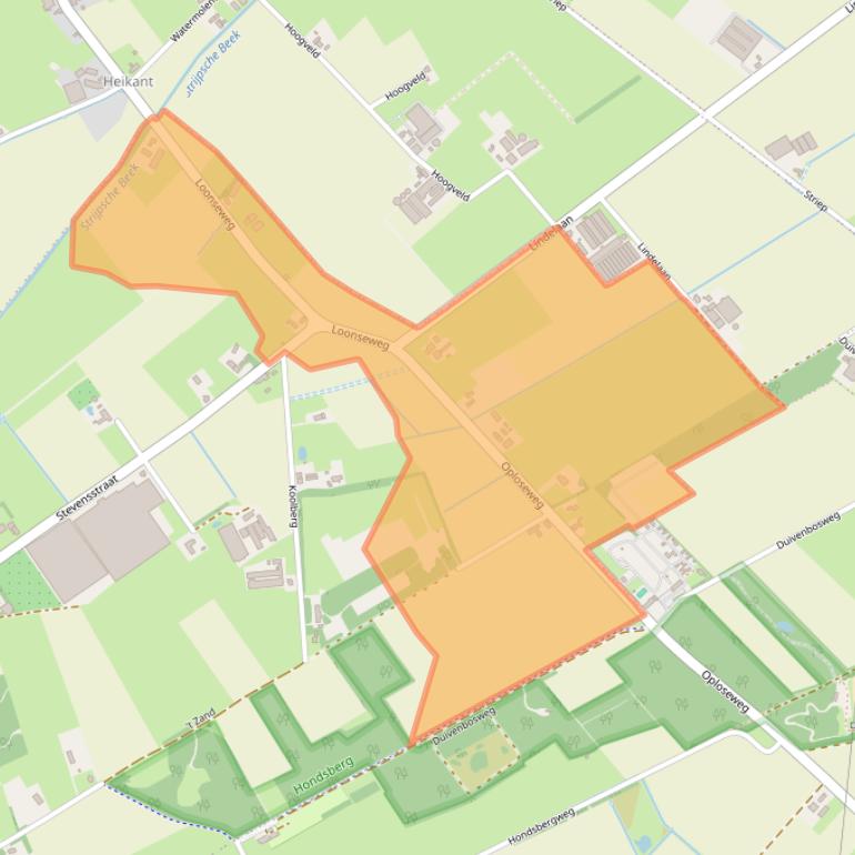 Kaart van postcodegebied 5843AA.