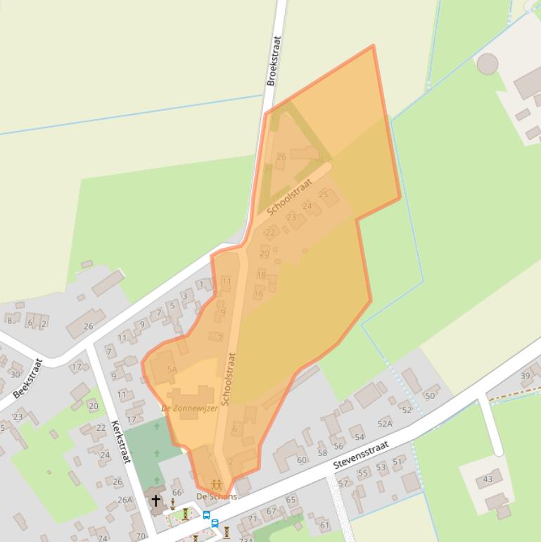 Kaart van postcodegebied 5843AG.